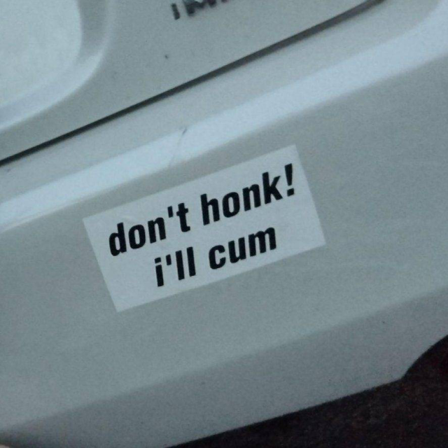don't honk! I'll cum